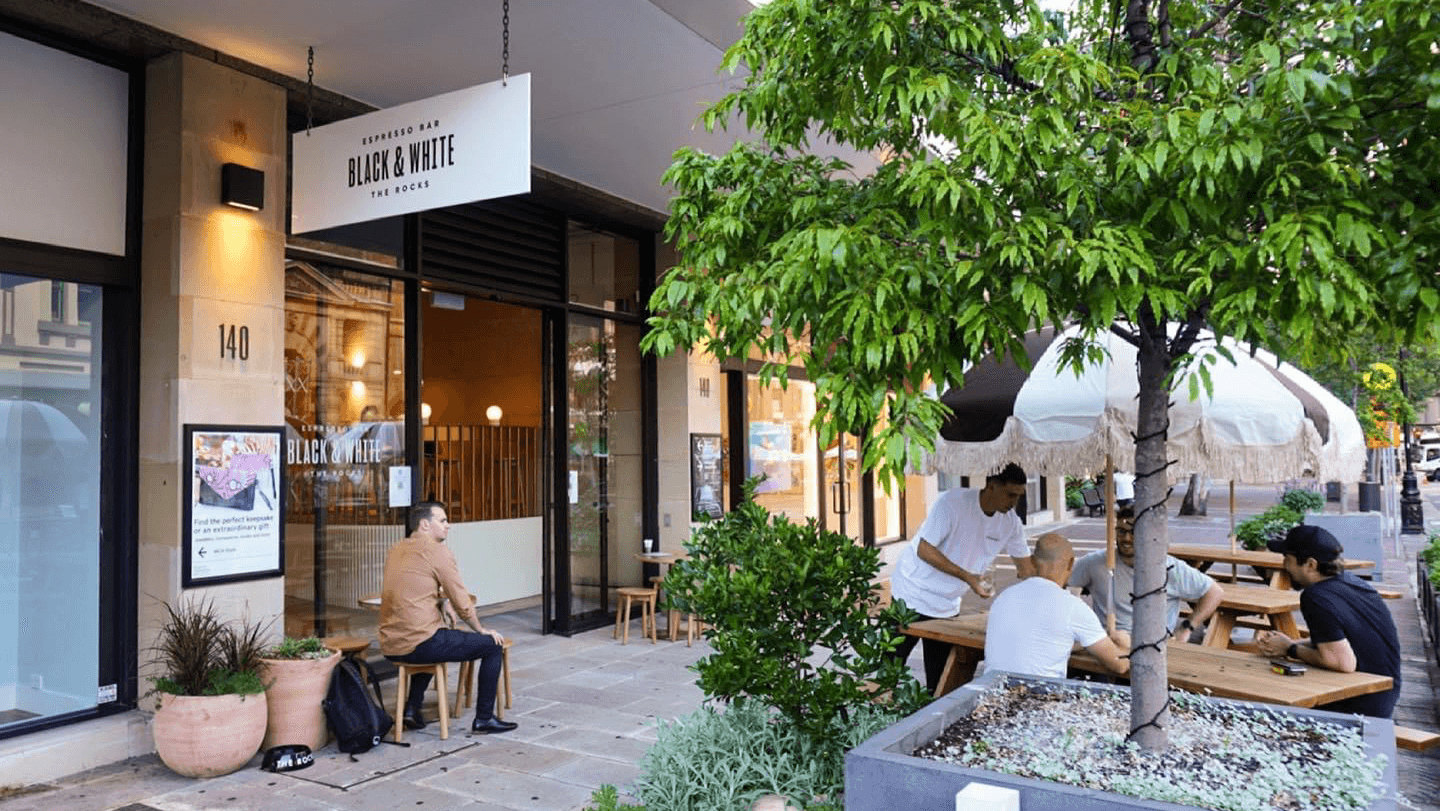 Black and White Espresso Bar | The Rocks — The Rocks, Sydney