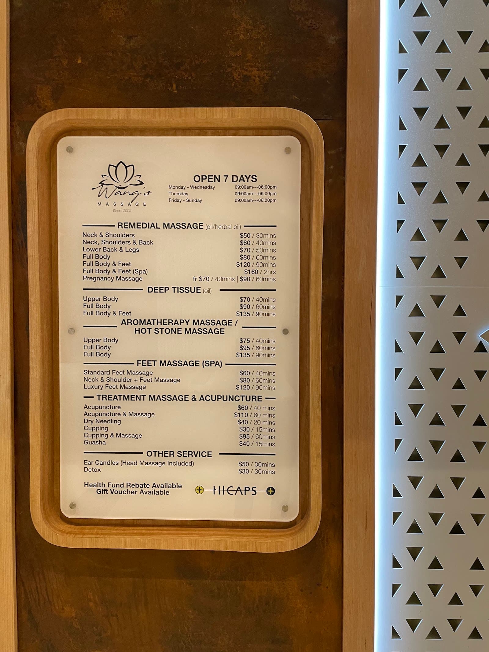 Wang's Massage Centre — Chatswood, Sydney
